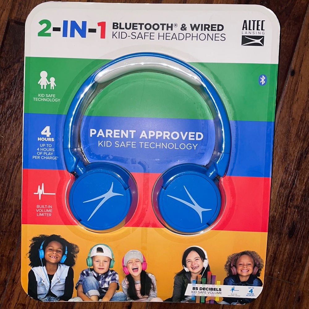 2-in-1 Bluetooth & wired kids headphones
